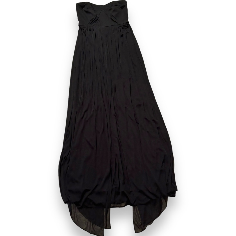 David’s Bridal Elegant Black Strapless Formal Empire Waist Maxi Dress - Picture 10 of 15